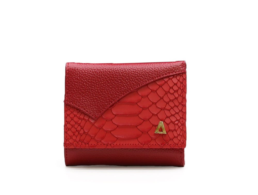 Billetera en cuero rojo
