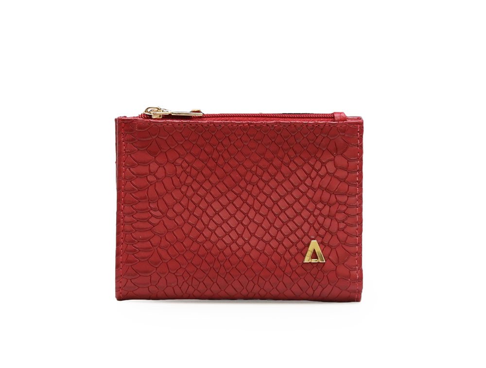 Billetera en cuero rojo