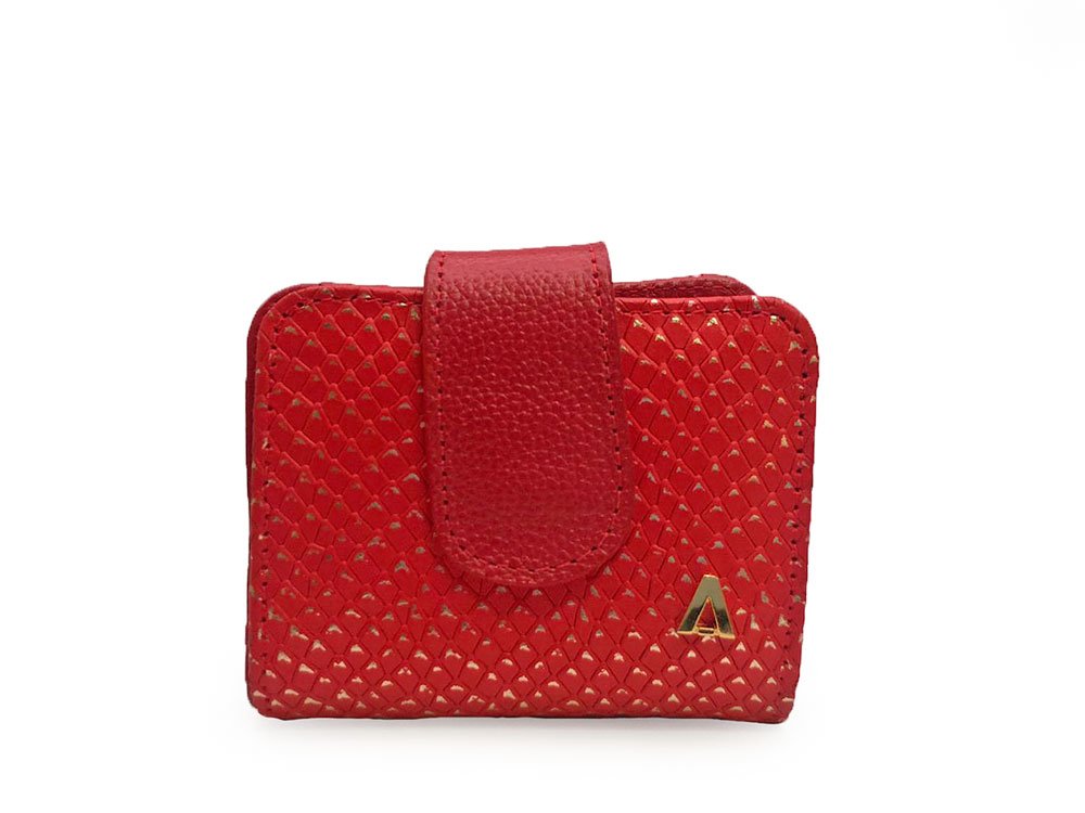 Billetera en cuero rojo