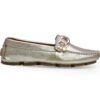 Mocasin en cuero oro
