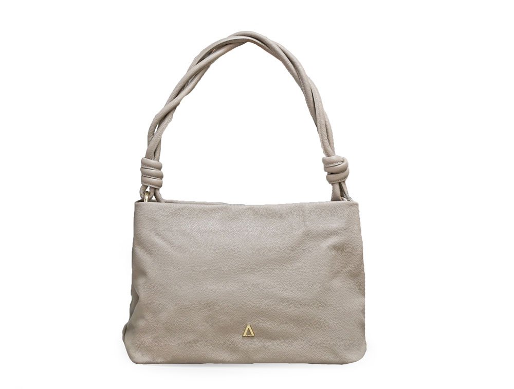Bolso en cuero arena