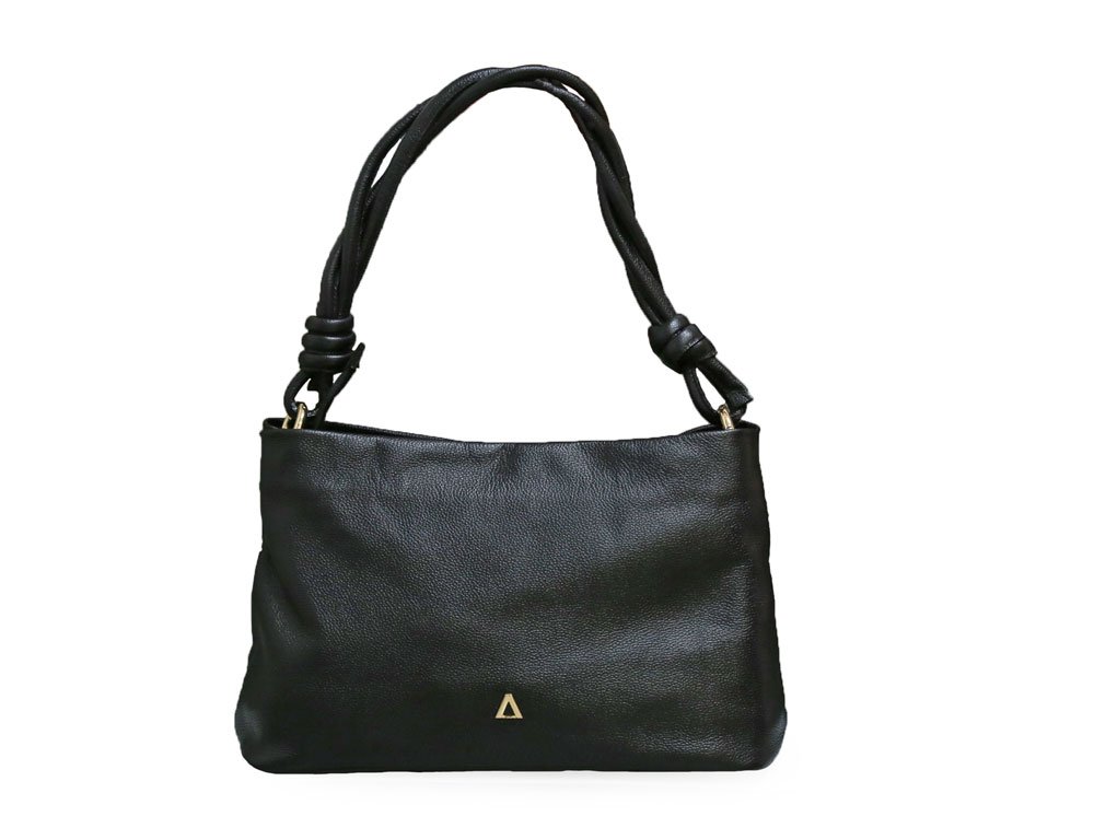 Bolso en cuero negro