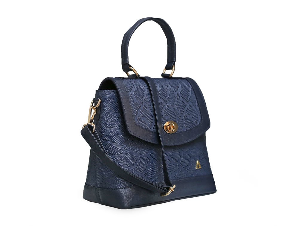 Alternative view of Bolso en cuero azul