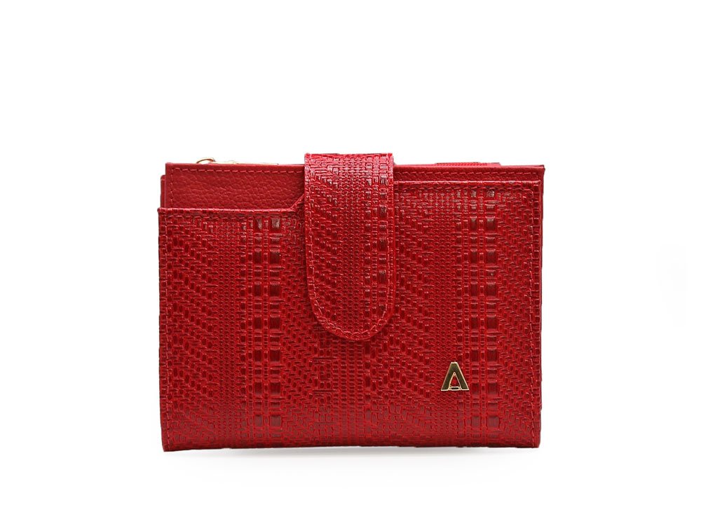 Billetera en cuero rojo