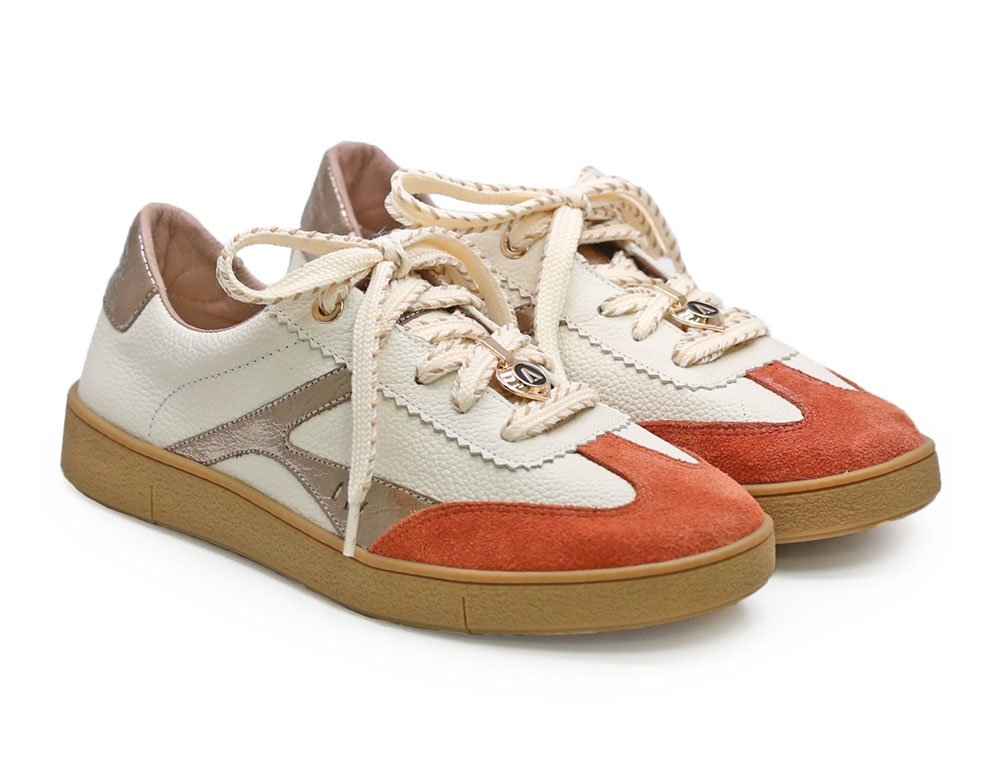 Alternative view of Tenis en cuero blanco