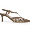 Zapatilla de tacón en cuero otoño