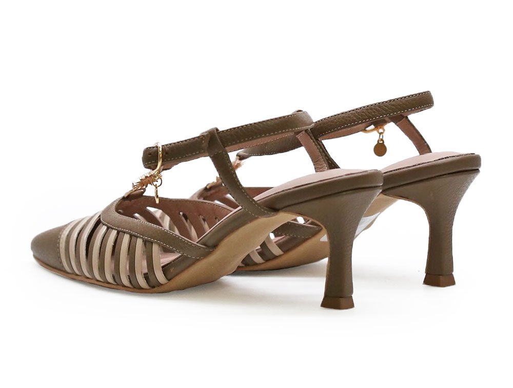 Zapatilla de tacón en cuero otoño - Imagen 3