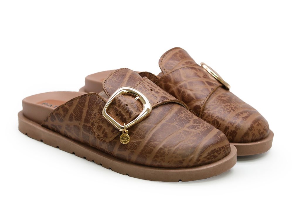 Alternative view of Zueco en cuero mocca