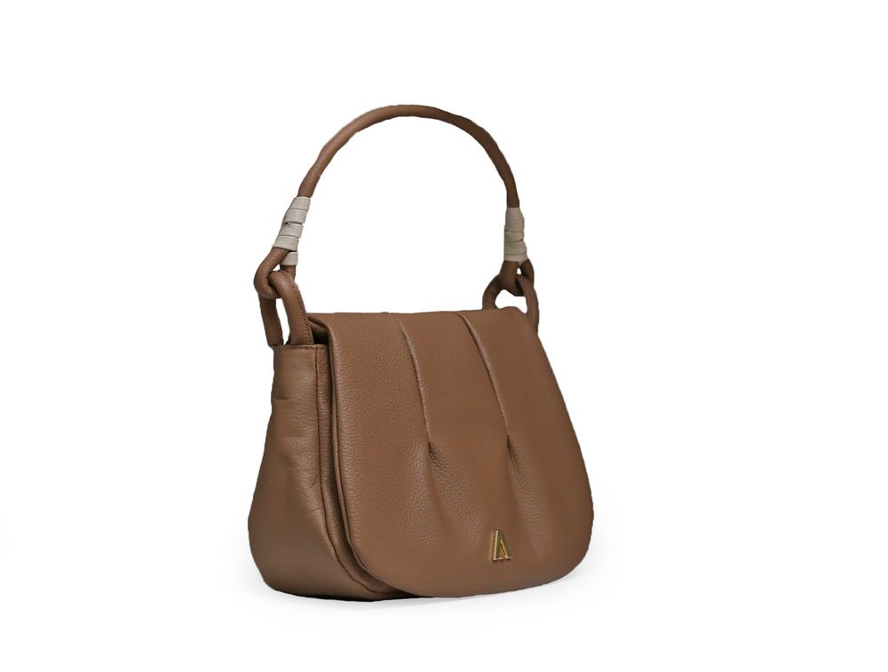 Alternative view of Bolso en cuero miel