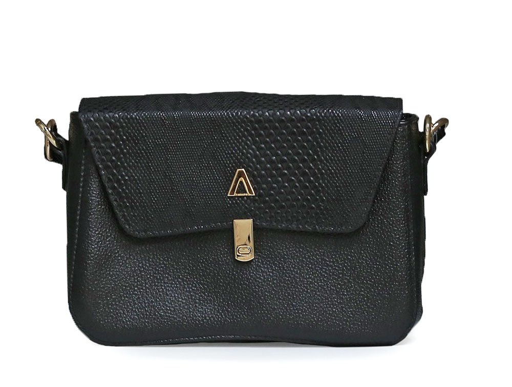 Bolso en cuero negro