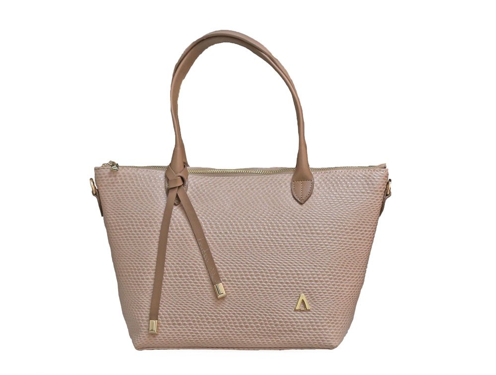 Bolso en cuero nude