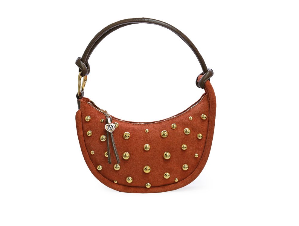 Bolso en cuero naranja