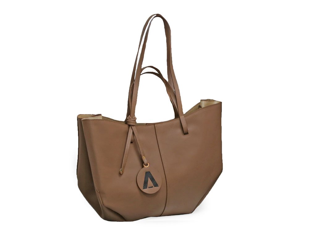 Bolso en cuero miel - Imagen 2