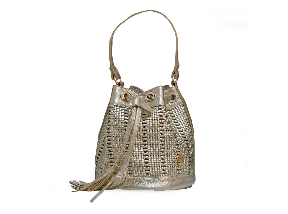 Bolso en cuero oro