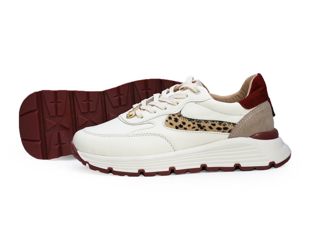 Tenis en cuero talco - Imagen 3