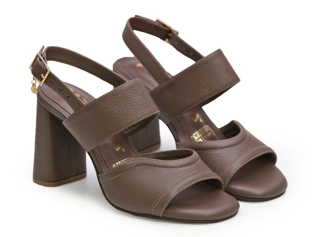 Alternative view of Sandalia en cuero expreso