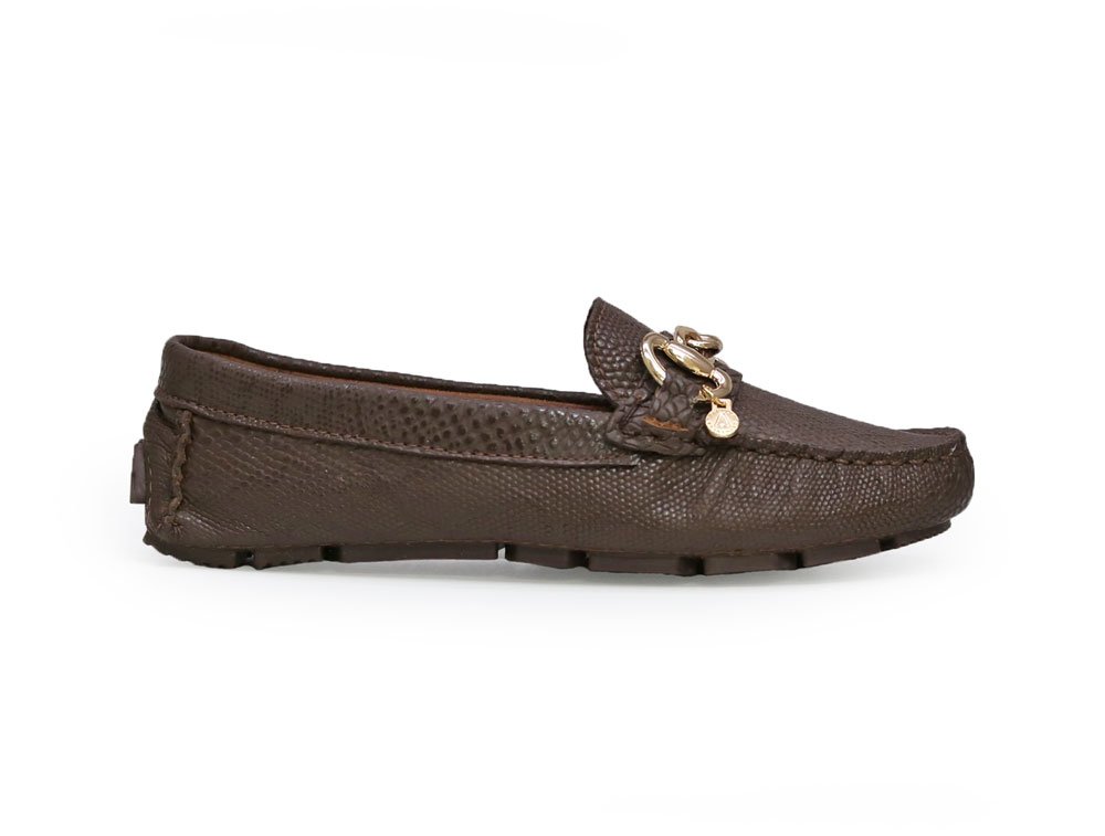 Mocasín en cuero cacao