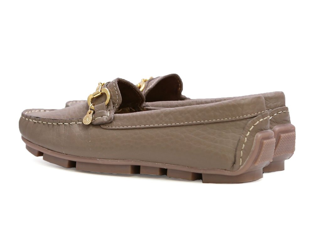 Mocasin en cuero topo - Imagen 3
