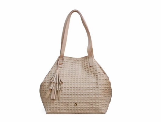 Bolso en cuero nude