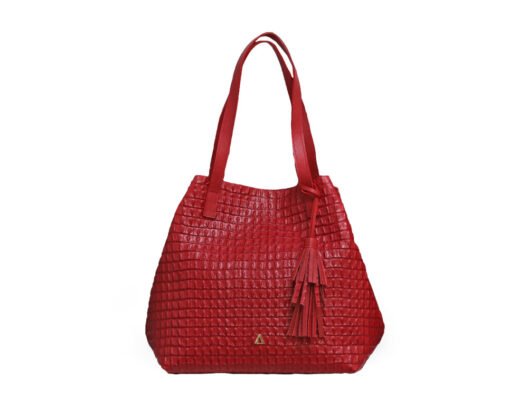 Bolso en cuero rojo