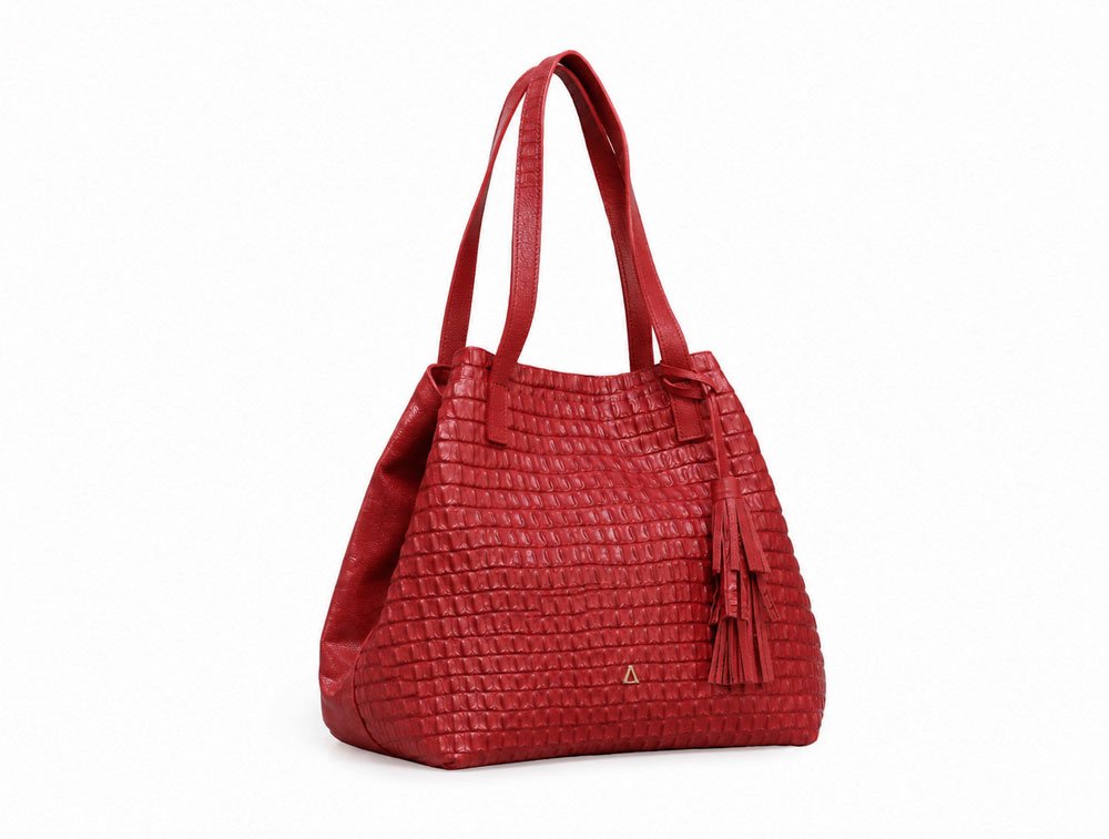 Alternative view of Bolso en cuero rojo