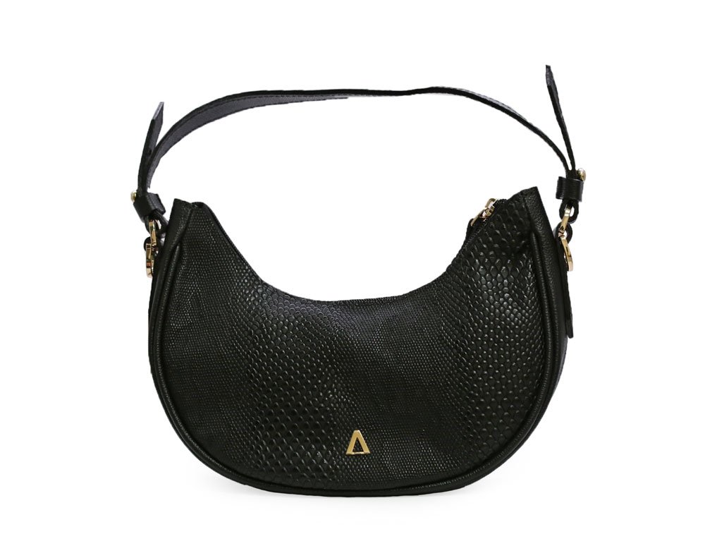 Bolso en cuero negro