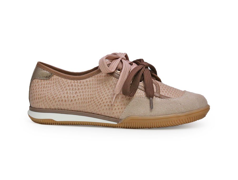 Tenis en cuero mocca
