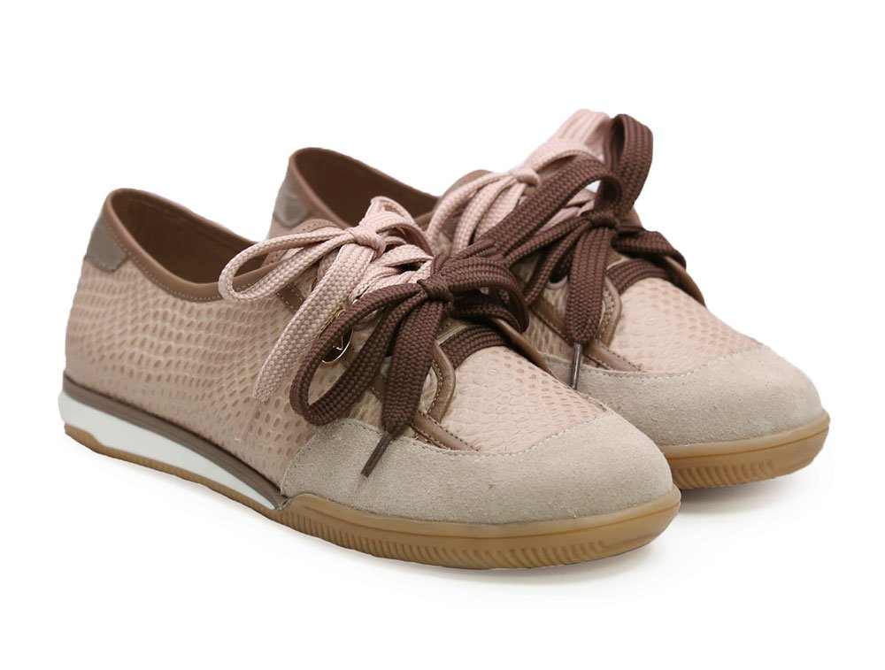 Alternative view of Tenis en cuero mocca