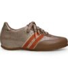 Tenis en cuero mocca