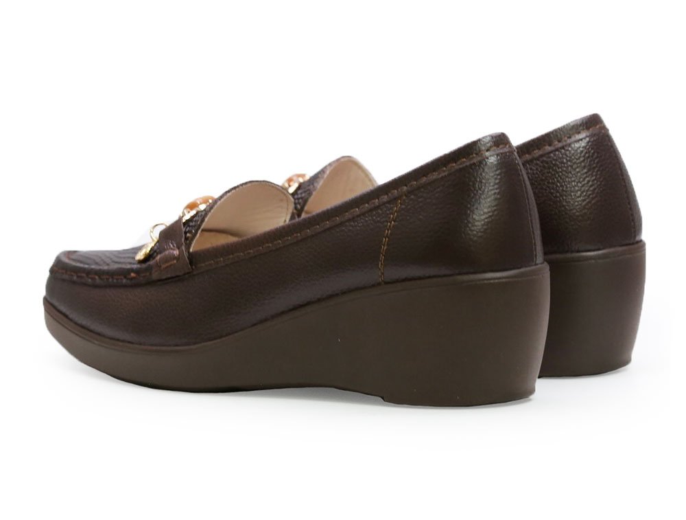 Mocasin en cuero castaño - Imagen 3