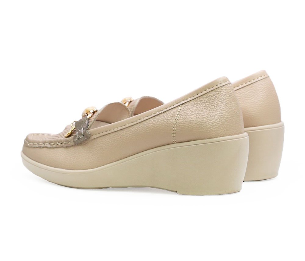 Mocasin en cuero mocca - Imagen 3