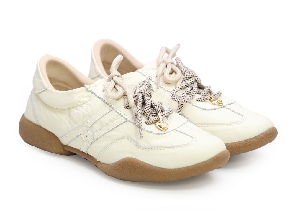 Alternative view of Tenis en cuero blanco