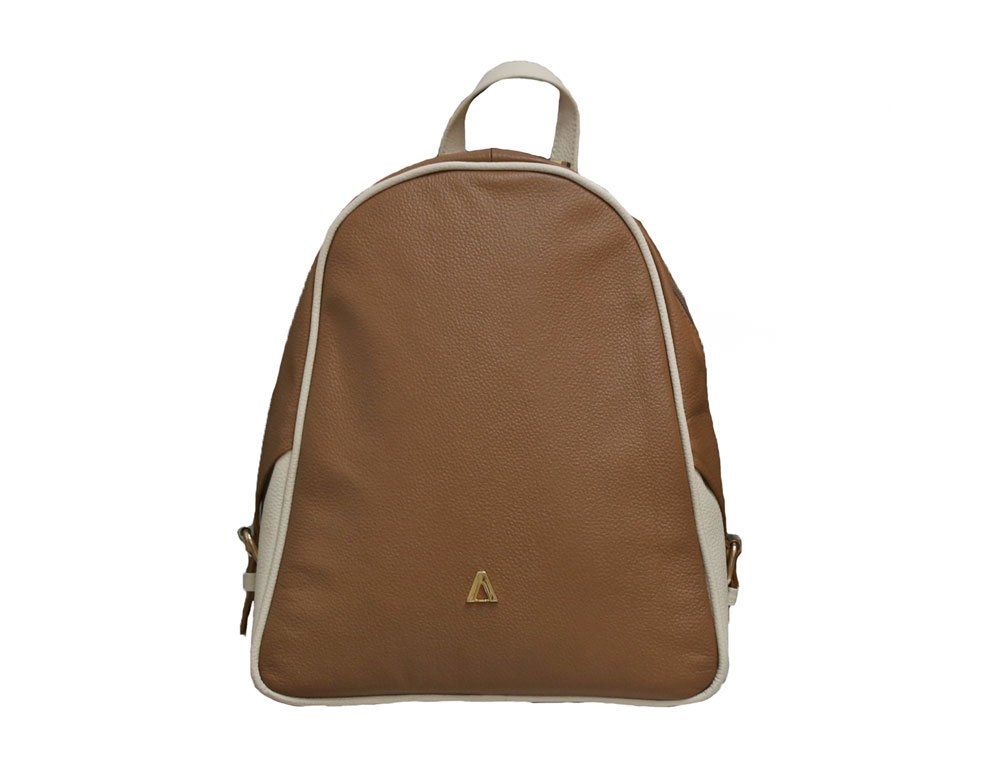 Bolso en cuero miel