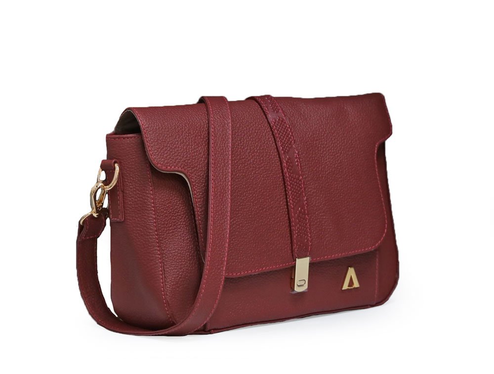 Alternative view of Bolso en cuero vino